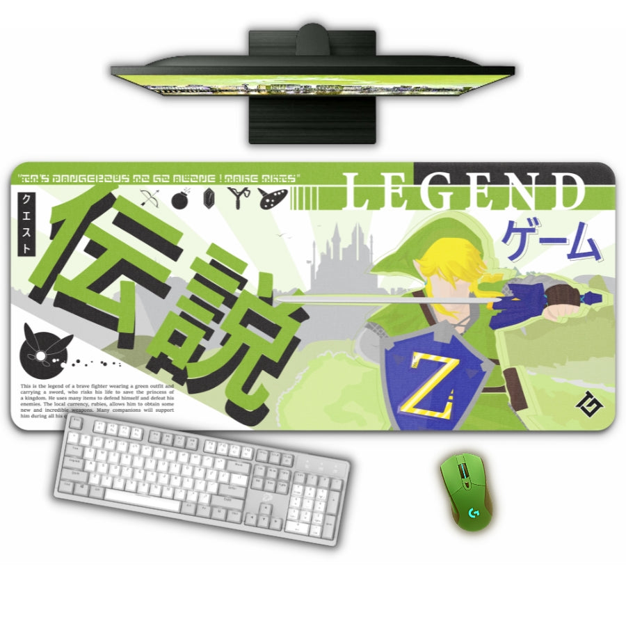 Zelda Tapis de souris de jeu XXL extra large antidérapant – Tapis de souris  pour clavier et souris, tapis de souris de jeu anime pour ordinateur, 80 x