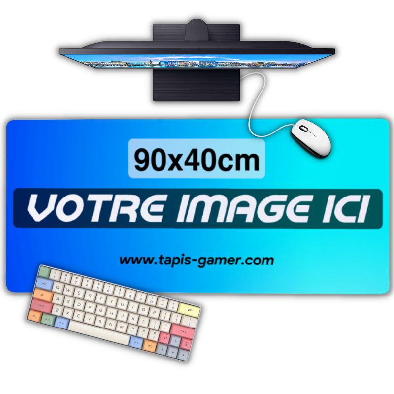 Tapis de souris Gaming XXL bleu - Tapis de souris - Achat & prix