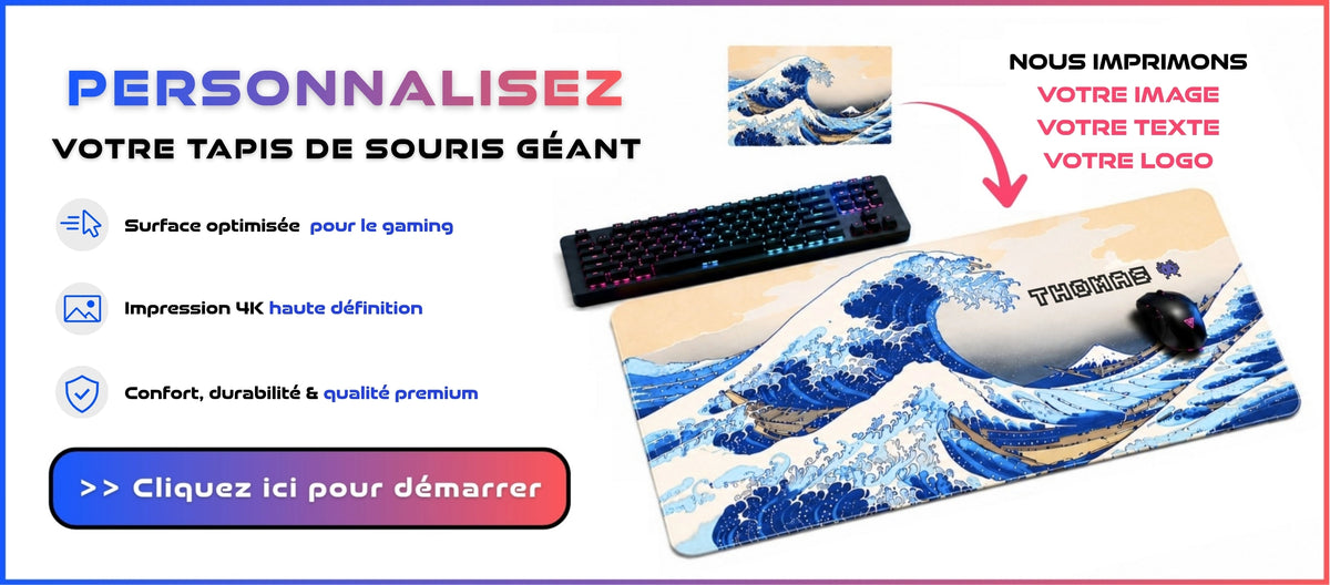 boutique de tapis de souris gamer xxl personnalisés