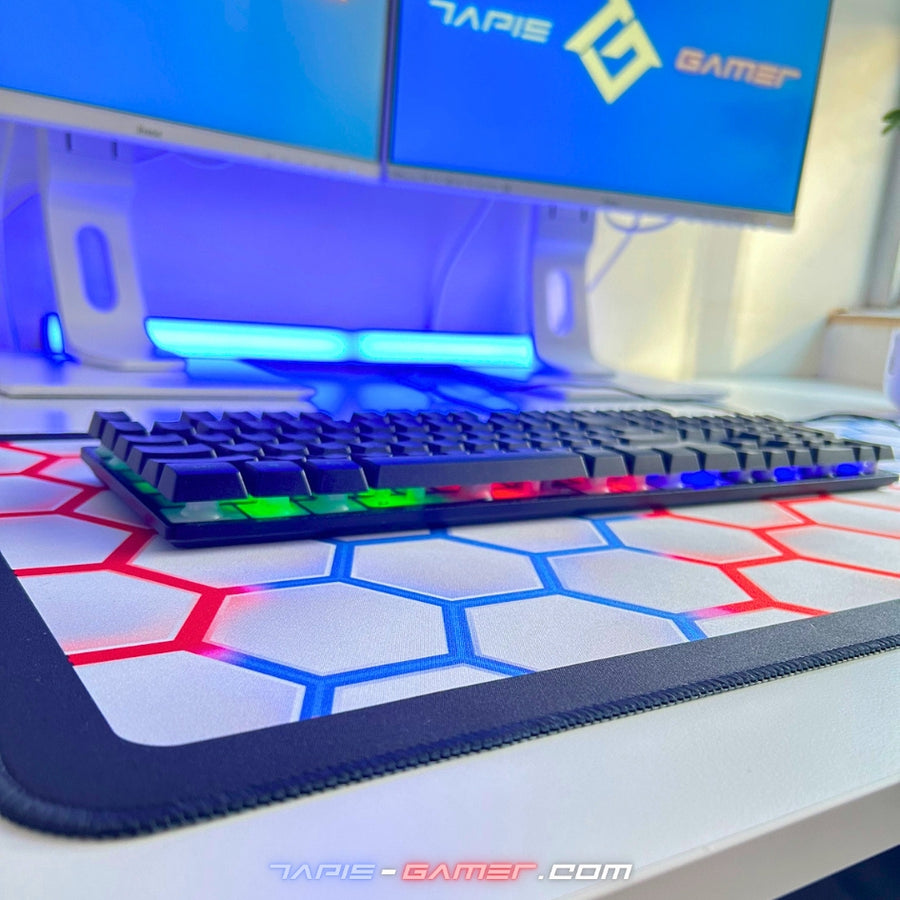détails tapis gamer