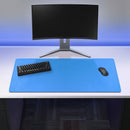grand tapis de souris bleu