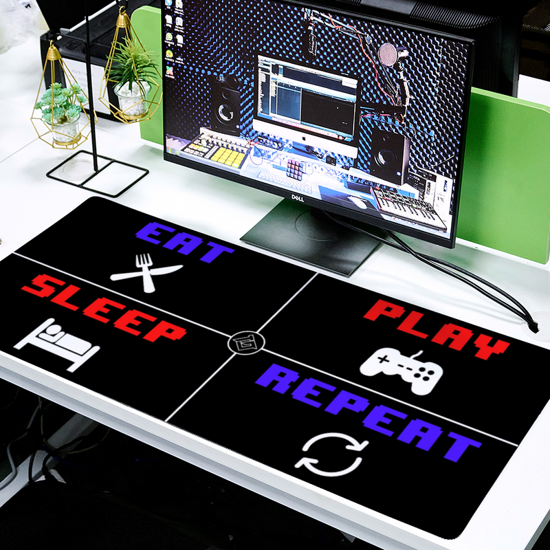 Grand Tapis de Souris Eat Play Sleep Repeat