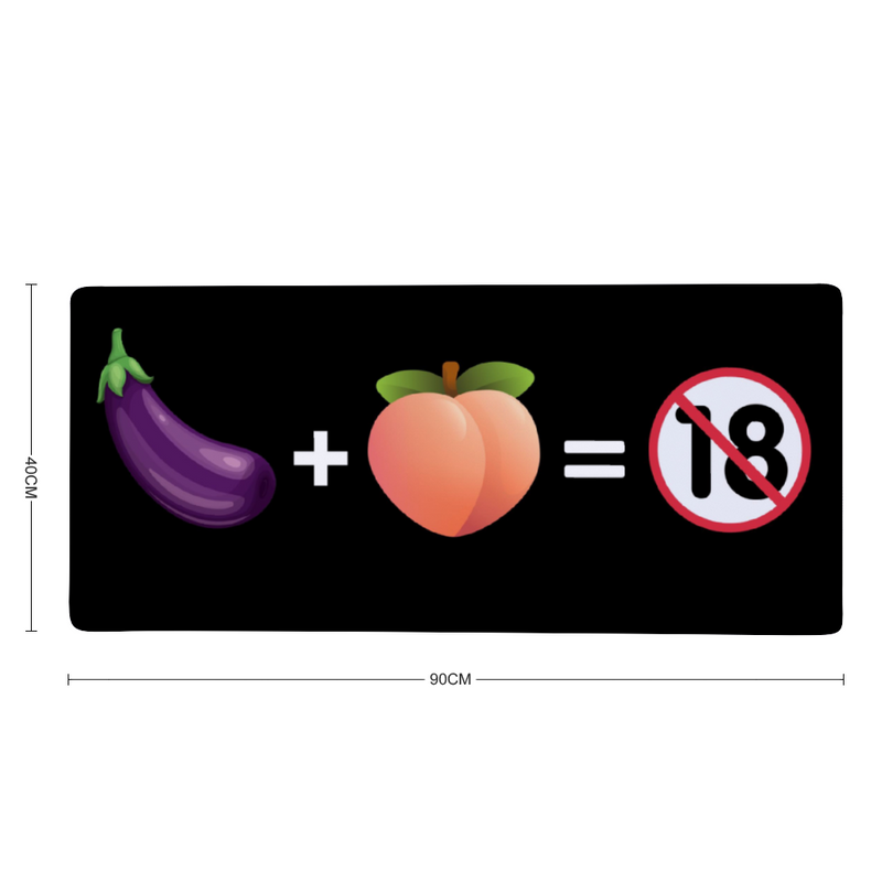 Grand Tapis de Souris Emoji Sexe