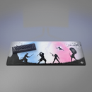 grand tapis de souris guerriers japonais