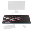 grand tapis de souris Seigaiha Kuro noir