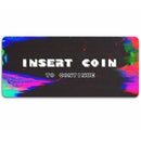 tapis de bureau gamer xxl insert coin to continue