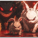 tapis de bureau lapin diabolique