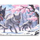 tapis de bureau loup xxl