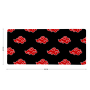 tapis de bureau manga nuage rouge