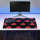 tapis de bureau xxl nuages rouges