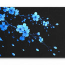 tapis de clavier fleur bleue