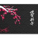 tapis de clavier fleur cerisier japonais noir