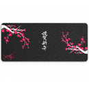 tapis de souris fleur cerisier japonais noir