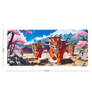 tapis de souris tigre au mont fujiyama