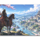 tapis gamer guerrier japon