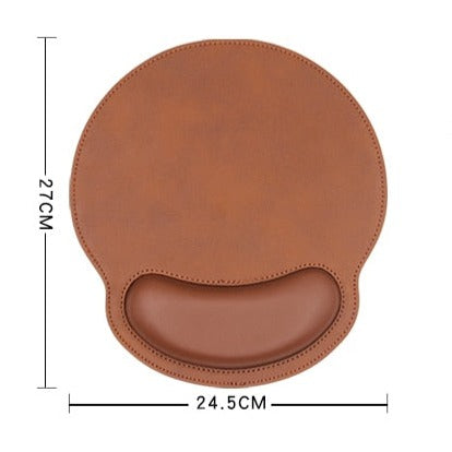 Tapis de Souris Ergonomique - Cuir Marron