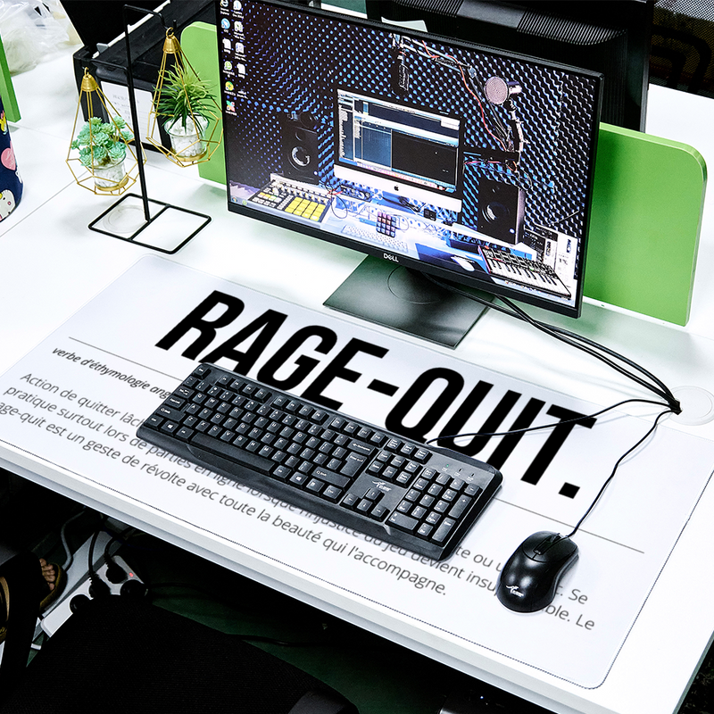 Grand Tapis de Souris Gamer Rage Quit
