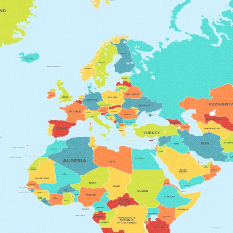 Tapis d'Ordinateur Carte du Monde