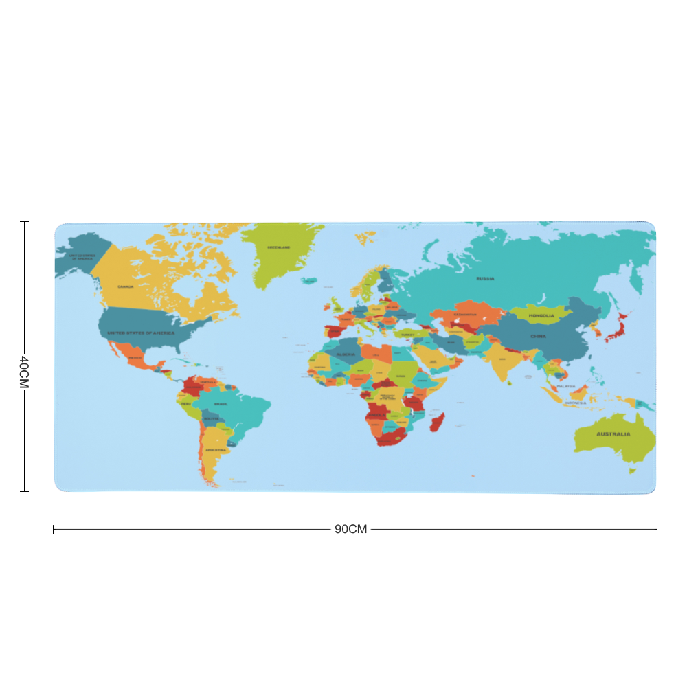 Tapis de Souris Carte du Monde XXL