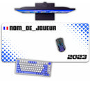 Tapis de Bureau esport personnalisable blanc