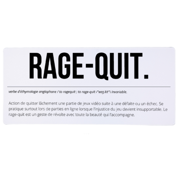 Tapis de Souris Gamer Rage Quit
