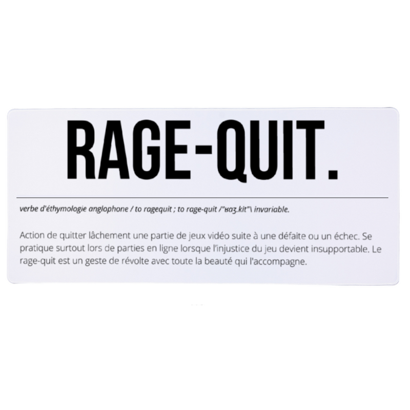 Tapis de Souris Gamer Rage Quit