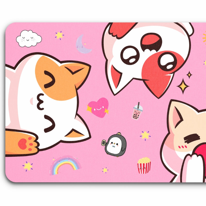 Tapis de bureau de la forêt Kawaii, Tapis de souris vert mignon