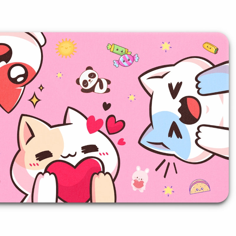 Tapis de bureau Kawaii, tapis de souris mignon, grand tapis de souris de  bureau de jeu Tapis de clavier de dessins animés, tapis de bureau d' ordinateur portable pour les jeux Écriture travail